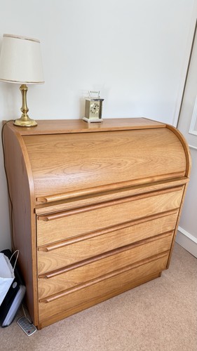 Brown medium wood roll top - brown,