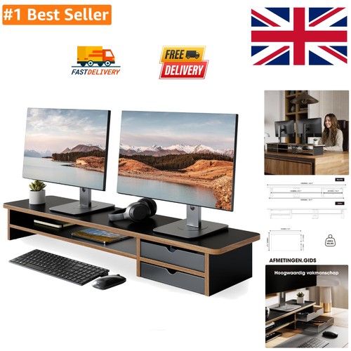 Space saving black monitor - black,